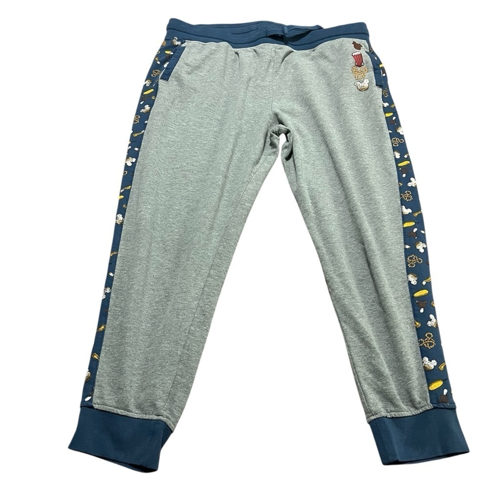 Disney Mickey Mouse Park Snack Joggers Sweatpants Size XXL Bars Pretzel Popcorn